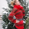 roter Winter pullover klein